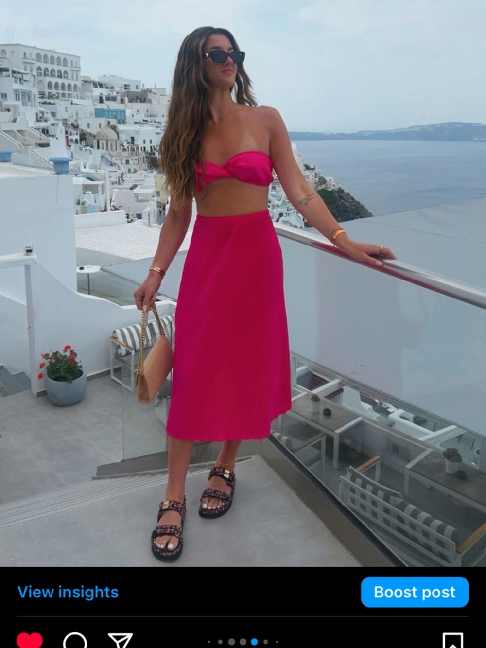 Fuchsia Pleated Maxi Skirt + Twist Bandeau Set
| Size Small - Picture 4 of 4